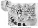 Dushasan attempts to disrobe Draupadi