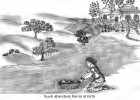 Kunti abandons Karna at birth