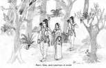 Ram, Sita, and Laxman in exile